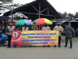 Danramil 07/Pagat Apresiasi Warga Yang Sudah Mematuhi Protokol Kesehatan