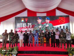 Danlantamal VI Hadiri Upacara dan Syukuran HUT ke-75 Brimob Polri Di Satbrimob Polda Sulsel