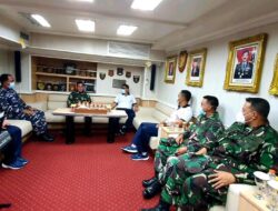 Usai Pengamanan Di ALKI II, KRI Ahmad Yani-351 Sandar Di Dermaga Fasharkan Makassar