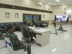 Danlantamal VI Hadiri Apel Gelar Kesiapan Pasukan TNI AL Di Jakarta Lewat Vicon