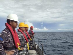 KRi Badau-841 Dan KRI Layang- 635 Gelar Latihan Bersama Di Laut Sulawesi