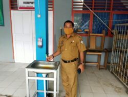 Jelang PTM, UPT SPF SMPN 18 Makassar Siapkan Sarana Prokes