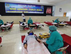 Aksi Donor Darah HUT Armada RI Tahun 2020 Lantamal VI Berhasil Kumpulkan Puluhan Kantong Darah