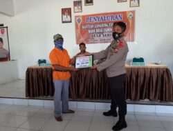 Pedomani Protapkes, Bhabinkamtibmas Polsek Donri – Donri Kawal BLT Tahap IX Desa Sering