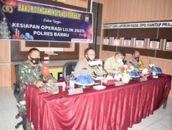 Kapolres Barru Pimpin Rakor Operasi Kepolisian Terpusat Lilin-2020