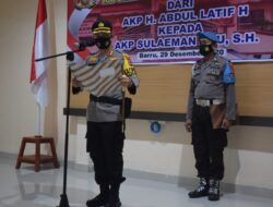 Kapolres Barru Pimpin Serah Terima Jabatan Kapolsek Pujananting