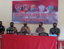 Akhir Tahun, Polres Pasangkayu Press Release Kasus Tahun 2020