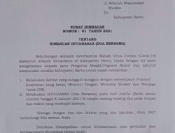 Bupati Barru Serukan Tiap Mesjid Gelar Sholat Istighosah dan Doa Bersama