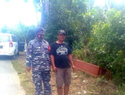 Pos TNI AL Lampia Lutim Amankan Peti Mayat Misterius Di Pinggir Jalan Trans Sulawesi