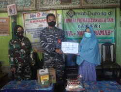 Jelang HUT ke-3,  Satrol Lantamal VI Makassar Sambangi Panti Asuhan