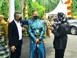 Berpakaian Adat Bugis, Dandim 1420 Sidrap Hadiri Pelaksanaan Peringatan HUT Kab. Sidrap ke-677 Tahun