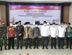 Dandim 1405/Mlts bersama FORKOPIMDA Barru hadiri Rapat Pleno Terbuka KPUD Kab. Barru