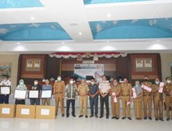 Bupati Iksan Iskandar Hadiri Penyerahan DKHP dan SPPT PBB Tahun 2021, Ini Harapannya!