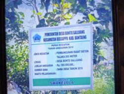 Diduga Korupsi, Kades Bonto Salluang Kebakaran Jenggot Ancam Akan Lapor