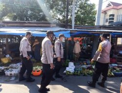 Ciptakan Situasi Aman, Polsek Lalabata Pam Pasar Lolloe