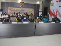 Bupati dan Forkopimda Pasangkayu Ikuti Vicon di Aula Rupatama Polres Pasangkayu
