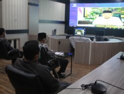 Secara Virtual, Bupati dan Forkopimda Barru Hadiri Peringatan Hari Otonomi Daerah XXV