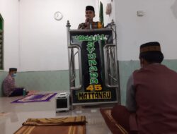 Kapolsek Ganra Sholat Tarwih berjamaah di Masjid Syuhada 45 dusun Mattanru