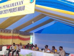 Posko Pengamanan Operasi Ketupat 2021 Di Desa Pallawarukka Kecamatan Pammana di kunjungi oleh Kapolres Wajo