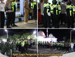 Ciptakan Situasi Aman dan Kondusif, Polres Soppeng Gelar Apel Gabungan Pengamanan Malam Takbiran