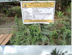 Di Duga Takut Rugi, Papan Proyek di Pasang di Pohon Sirsak