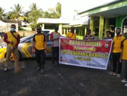 Dalam Rangka Hut Bhayangkara ke 75 1 Juli 2021, Polsek Lilirilau Adakan Kerja Bakti Sosial Yang di Pimpin Oleh Kapolsek