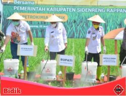 Dollah Mando Hadiri Penyemprotan Perdana POC Phonska OCA Subsidi, Pertama di Indonesia Timur