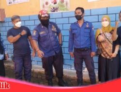 Tim Damkar Melakukan Penyemprotan Disinfektan Persiapan Tatap Muka di UPT SPF Butung 2 Makassar