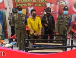 Tim Satgas RAIKA Gelar Patroli Gabungan, Menyita Kursi Pengusaha Langgar Prokes