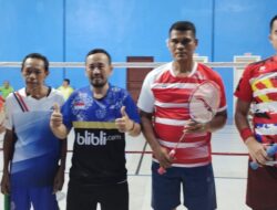 Kapolres Bone & Kasat Lantas Menang Di Turnamen Bulutangkis PB Asahan Dibabak 32 Besar