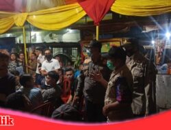 Mengurai Kerumunan Hajatan Pernikahan Saat Tim Satgas Raika Kecamatan Ujung Tanah Gelar Patroli Gabungan