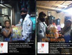 Kelurahan Baraya Kecamatan Bontoala Distribusikan 220 Paket Bansos Tahap Pertama