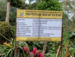 Proyek Pelebaran Jalan Poros Takalala Bulu dua Diduga Campuran Semen Asal Asalan