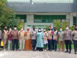 Polsek Pelabuhan, Kompleks Perguruan Muhammadiyah Cab. Makassar, Gelar Program Vaksinasi Pelajar.