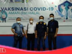 STIE Makassar Maju dan Politeknik LP3I Gelar Vaksin Bersama di Aula STIE Makassar