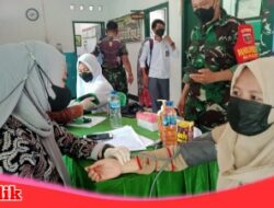 Komando Rayon Militer 03 katen CZI Amirullah Gelar Vaksinasi tahap 1 dan 2 Kamis 04 November 2021