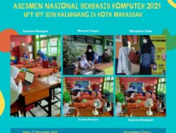 Ketatnya Protokol Kesehatan Pada Pelaksanaan ANBK Di UPT SPF SD. Negeri Kalukuang IV Makassar.