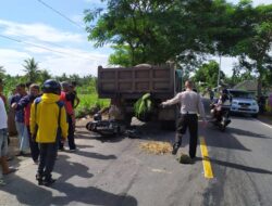 Hantam Belakang Truck Yang Sedang Berhenti, Pengendara Sepeda Motor Meninggal Ditempat