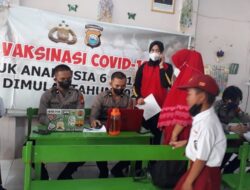 SD Inpres Cambaya II Ujung Tanah Laksanakan Vaksin Bersama Urkes Polres Pelabuhan Makassar