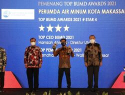 Dirut Perumda Air Minum Makassar Dinobatkan Jadi Top CEO BUMD 2021