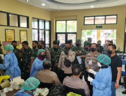 Kabag Ops Polres Loteng Pantau Swab PCR Personil Yang Tersprin Pengamanan Mandalika I Rinjani 2022