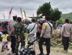 Pengamanan Peresean Dijadikan Kesempatan Sosialisasikan Vaksin Covid 19 Oleh Kapolsek Praya Barat Daya