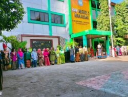 Keluarga Besar UPT SPF SMPN 6 Semarakkan Pencanangan Hari Kebudayaan Kota Makassar