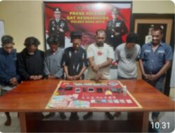 Asyik Pesta Sabu 7 Warga Bima Disergap Tim Cobra Bravo Polres Bima Kota