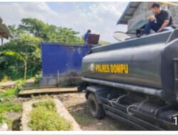 Peduli, Polres Dompu Salurkan Air Bersih di Ponpes Usman Bin Affan Desa O’o*