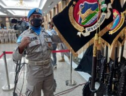 Aipda Lalu Romi H. Anggota Sat Brimobda NTB Putra NTB bertugas sebagai Pasukan Perdamaian di Afrika Tengah.