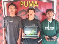 Beli Laptop Curian, Tiga Warga Kota Bima Digelandang Tim Puma 1 Polres Bima Kota