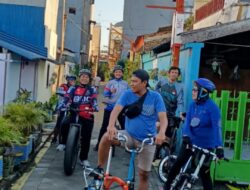 Kadis PU Makassar Gunakan sepeda Bersama Jajarannya Tinjau Lokasi Lorong Wisata