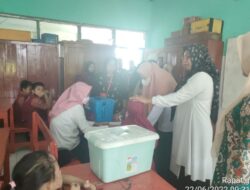 Gelar Program BIAN, Puskesmas Rappokalling Berikan Imunisasi Rubella Kepada Siswa SDI Rappokalling II Makassar