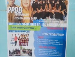 Gelar PPDB TP 2022-2023, UPT SPF SMPN 54 Makassar, Siap Terima 128 Siswa